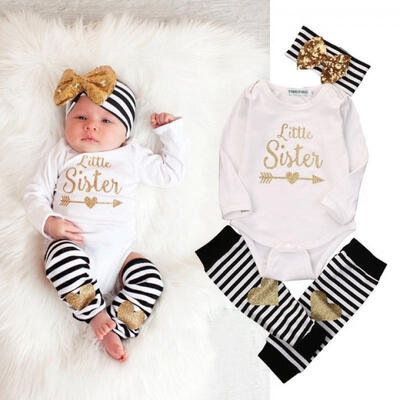 

Newborn Baby Boy Girl Romper Tops HeadbandLeg Warmer 3PCS Outfits Set Clothes