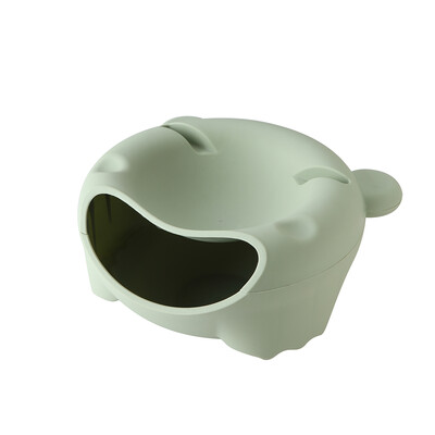 

Lazy Bear Design Double Layer Fruit Plate with Cellphone Stand Holder Snacks Seeds Dish Container Storage Box Style 1 Blue