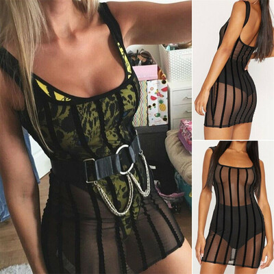 

Sexy Womens Mesh Fishnet Bikini Cover Up Swimwear Bathing Suit Beach Dress