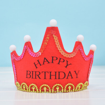 

FUNNYBUNNY LED Light Crown Hat Baby Age Decoration Decorative Party Supplies Birthday Cake Party Hat Birthday Party Decorations