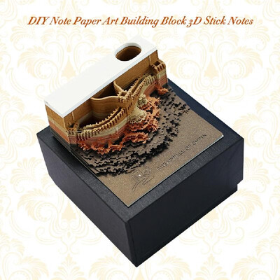 

DIY Note Paper Art Building Block 3D Stick Notes Convenience Stickers Papers Card Craft Creative Post Notes The Great Wall