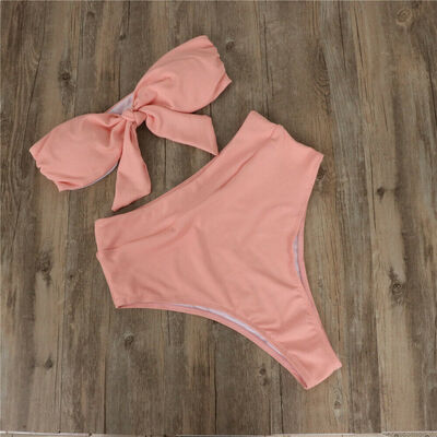 

Women High Waist Padded Bra Bikini Swimsuit Bandage Push-up Swimwear Set Bathing