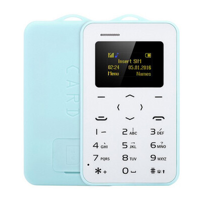 

New Original Ultra Thin Mini AEKU C6 Cell Phones Student Version Credit Card Mobile Phone Bluetooth PK AEKU M5 Card Phone
