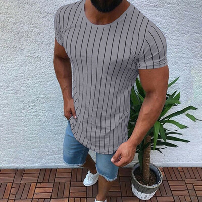

Mens Gym Summer Slim Fit Casual Short Sleeve Muscle Tee Tops T-shirt Blouse