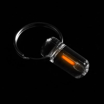 

Acrylic Tritium Self Luminous Key Ring Ultralight Outdoor Glow In The Dark Keychain Ring Emergency Survival Mini Light Lamp