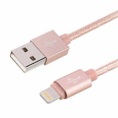 

iPhone Cable 1M33FT Nylon Braided Syncing&Charging USB Cables Charger Cord for iPhone iPad iPod - Rose Gold