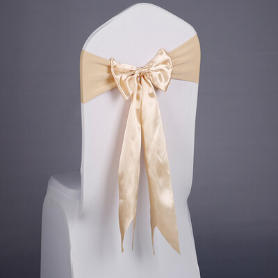 

Chair Sash Bow Elastic Chair Ribbon Back Tie Bands for Wedding Party Ceremony Banquet