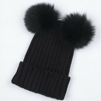 

Braided Crochet Wool Knit Beanie Beret Ski Ball Cap Baggy Womens Winter Warm Hat