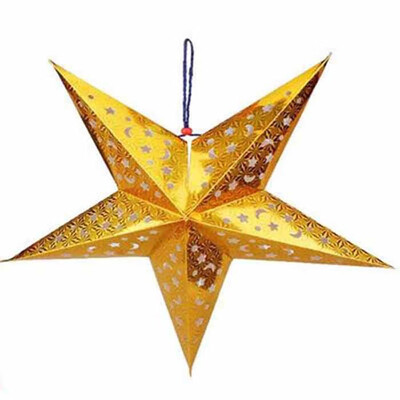 

FUNNYBUNNY 3D Laser Lampshade Lantern Xmas Wedding Party Home Bar Hanging Decor Paper Star Birthday party decoration