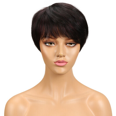 

Noble Peruvian Straight Human Hair Wigs Remy Non Lace Front Human Hair Wigs With Bangs Perruque Cheveux Humain