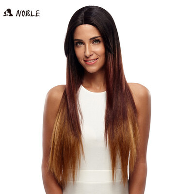 

Noble Wigs For Black Women Straight New Lace Front Wig Synthetic Hair 30" Ombre Color Heat Resistant Cosplay Wig Free Shipping