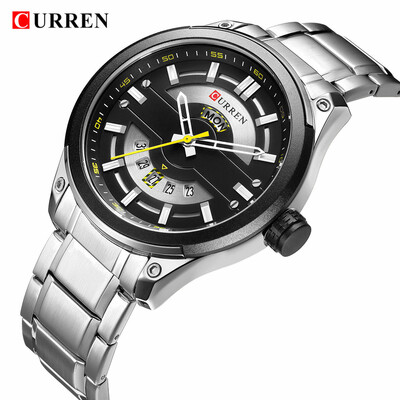 

Gobestart Waterproof Calendar Quartz Watch Round True Single Eye Mens Business Watch