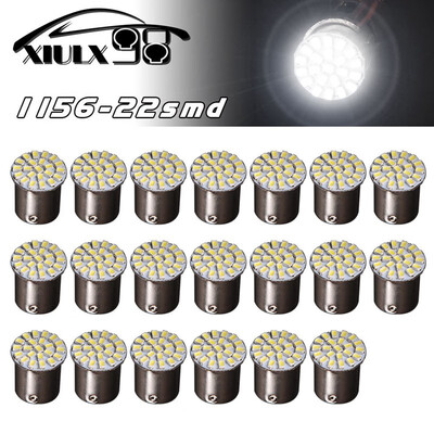

20x White 1156 BA15S LED Bulbs 22-SMD 1206 Tail Brake Light 1141 1003 6000K 12V