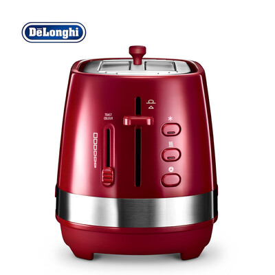 

Delonghi bread machine home 6-speed baking 3 features stylish breakfast toaster CTLA2003R passion red