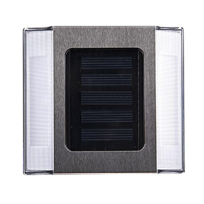 

Solar Deck Lights 2-LED White Road Driveway Light Stainless Steel Waterproof Outdoor Path Stairs Step Ground Lamp Garden Patio Yar
