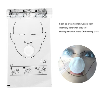 

Greensen Rolled Nonwoven Fabric CPR Mask Disposable for CPR Training First Aid Rescue CPR trainingCPR face mask