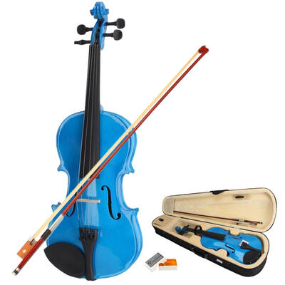 

Ktaxon 44 Dark Blue Acoustic Violin Fiddle with Hard Case Bow Rosin Full Size for beginning