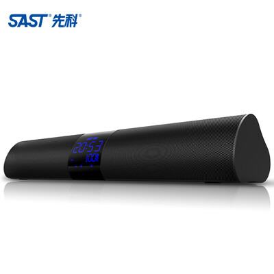 

SAST wireless Bluetooth speaker A15 black smart clock alarm clock subwoofer portable square dance audio home theater player