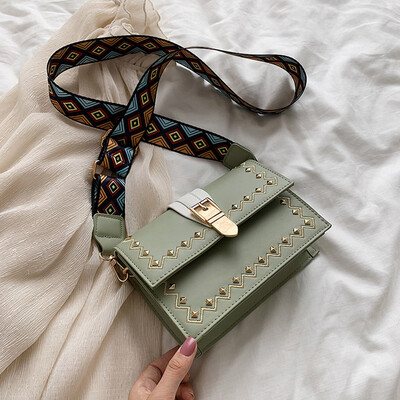

Tailored Womens Fashion Patchwork Retro Shoulder Bag Handbag Bag Small Square Bag