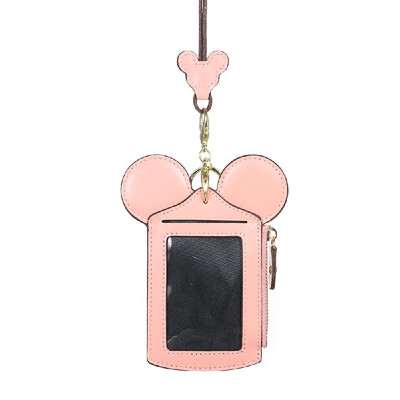 

Cartoon Cute Card Holder Protector ID Credit Card Case Leather Mini Slim Pocket Wallet Coin Change Purse with Key Ring & Lanyard