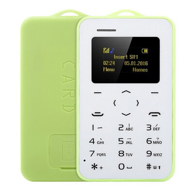 

New Original Ultra Thin Mini AEKU C6 Cell Phones Student Version Credit Card Mobile Phone Bluetooth PK AEKU M5 Card Phone