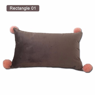 

New Simple Soft Velvet Pillow Seat Back Cushions TriangleRectangle Sofa Chair Home Living Room Car lumbar Decorative Pillows