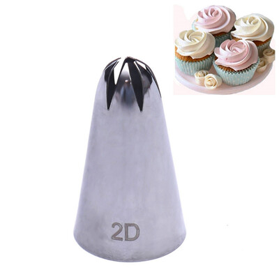 

2D Rose Flower Cake Decorating Icing Tips Cupcake Nozzles