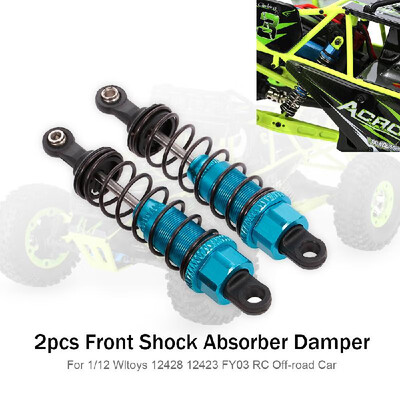 

2pcs Front Shock Absorber Damper Metal for 112 Wltoys 12428 12423 FY03 Hopup Parts RC Off-road Car Crawler