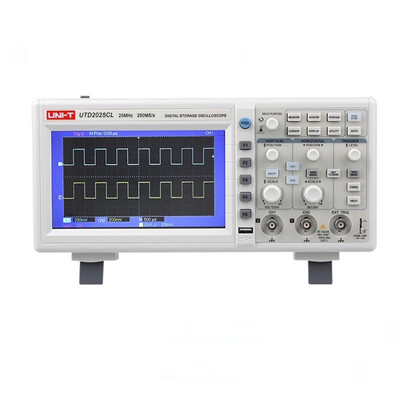 

UNI-T UTD2025CL Digital Storage Oscilloscopes 2 Channels 250MSas Sample Rate 7TFT LCD Scopemeter 100-240VAC