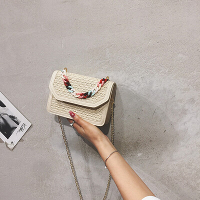 

Tailored Fashion Women Cute Colorful Chain Bag Weave Leather Crossbody Bag Handle Bag