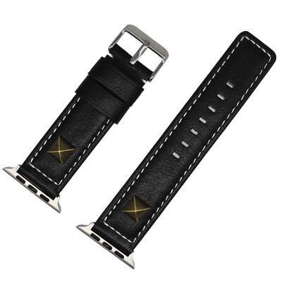 

Gobestart Willow Nail Leather Buckle Wrist Watch Band Strap Belt For Watch For Apple Watch