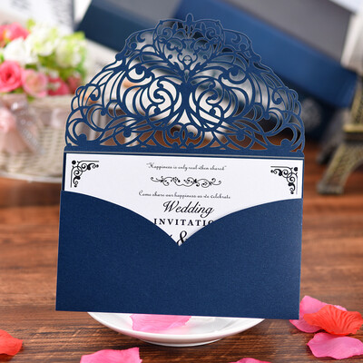 

20Pcs Pearl Paper Invitation Cards Invitation Holders for Wedding Birthday Party Anniversary