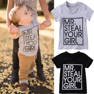 

Toddler Baby Kids Boy Girls T-shirt Cotton Short Sleeve Casual Tops Shirts Tee 1-6Y