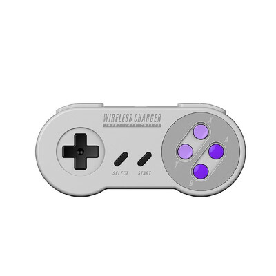 

Qi Wireless Charger 10W 5W Vintage SFC Gamepad Souvenir Edition Stand Fast Charging Pad for All Qi-enabled Mobile Phone