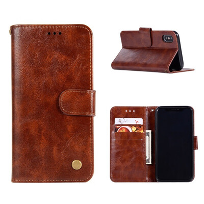 

MOONCASE Millet red rice 6 high-end retro leather case - brown