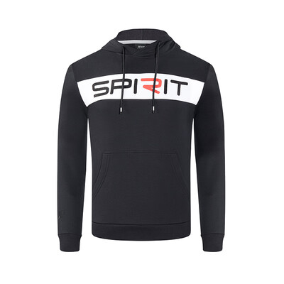 

Xtep mens sweater 2018 autumn&winter new lightweight comfortable hooded casual jacket fashion wear mens shirt 882429059101 black 2XL