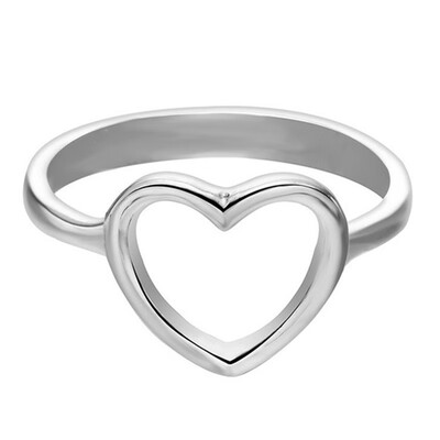 

Sleek Minimalist Heart-Shaped Ladies Jewelry Ring