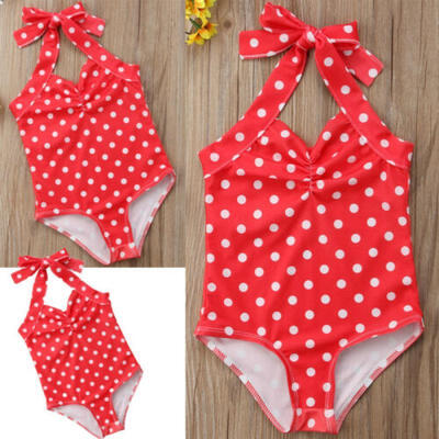 

Infant Newborn Baby Girl Polka Dot Swimsuit Toddler Swimwear Swimming Bikini