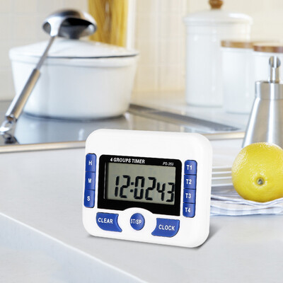 

Countdown TimerDigital 4-Channel Independent Group Timer Countdown Magnetic Kitchen Cooking Clock Digital Kitchen Timer