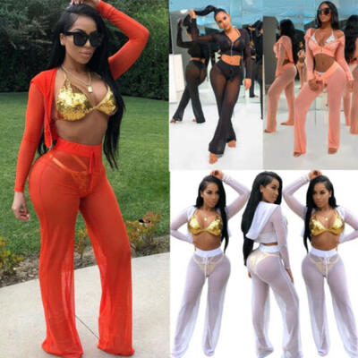 

2Pcs Women Tracksuit Hoodie Sweatshirt Tops Pants Set Casual Jogging Sports Suit