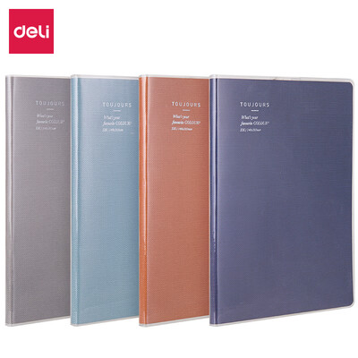 

Deli deli 4 32k96 page original student notebook fresh literary plastic cover diary notebook soft copy T3296