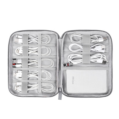 

Must be beautiful BUBM data cable storage bag portable bag U disk package wire storage bag headset bag power supply kit digital accessories storage bag DISS-MYB gray