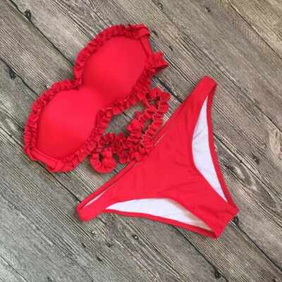 

Women Push-up Padded Bra Bandage Bikini Set Swimsuit Triangle Swimwear Bathing