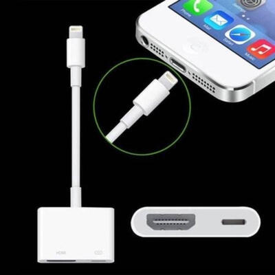 

Lightning to Digital AV TV HDMI Cable Adapter For Ipad air iphone 6S 7 8 Plus 5S