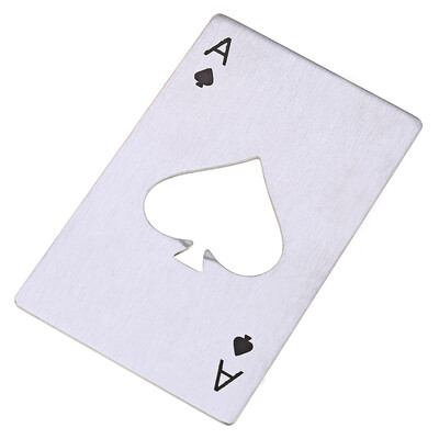 

Creative Spades Ace Shape Bottle Opener Stainless Steel Poker Card Elegant Gift