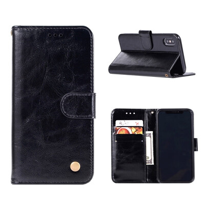 

MOONCASE Samsung Galaxy J8 Premium Vintage Leather Case - Black
