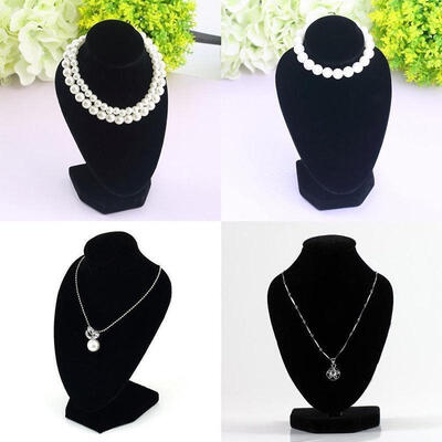 

Mannequin Bust Jewelry Necklace Pendant Show Case Display Stand Holder Fabric