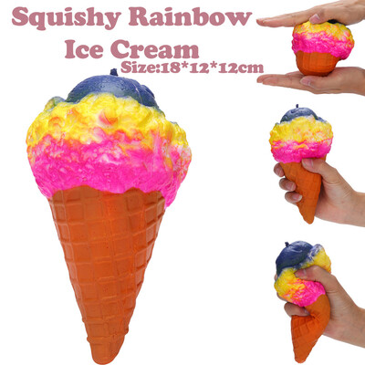 

Gotoamei 18cm Colossal Ice Cream Squishies Slow Rising Squeeze Scented Stress Relieve Toy