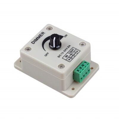 

8A LED Dimmer DC 12V 24V 96W Adjustable Brightness Lamp Bulb Strip Driver Single Color Light Power Supply Controller