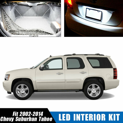 

14pcs White LED Bulb Interior Light Package Kit For 2002-14 Chevy Suburban Tahoe